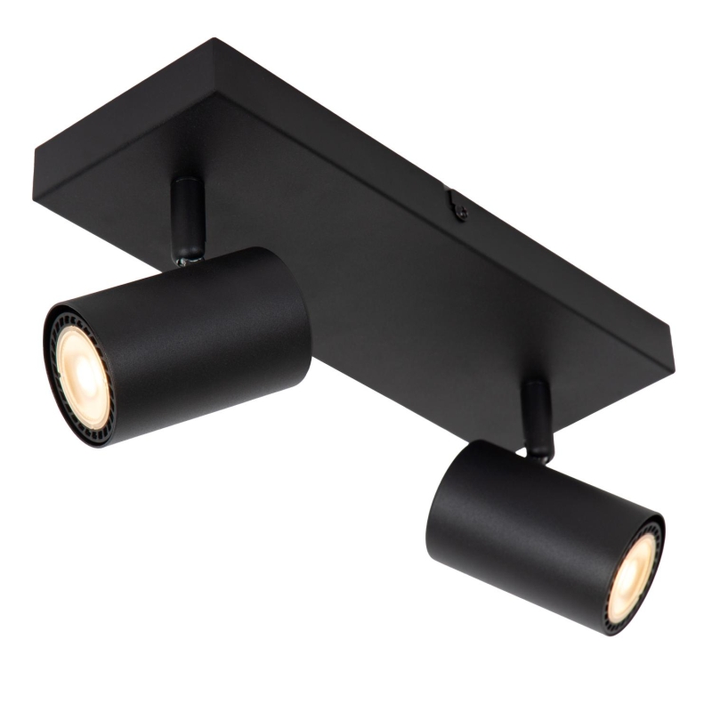 Lucide AMIGO - Ceiling spotlight - 2xGU10 - Black